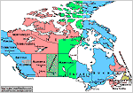 Canada Time Zones Map