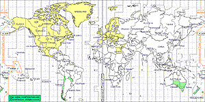 Daylight Saving Time map